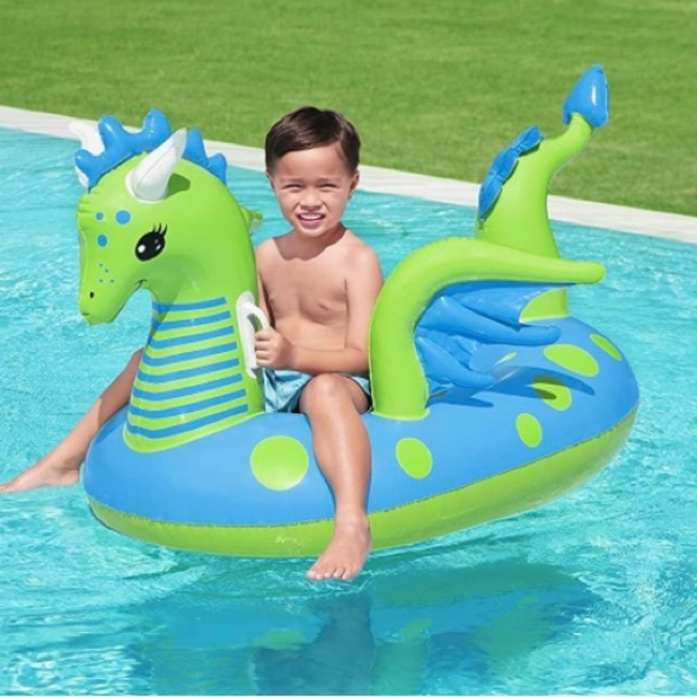 H2OGO! Fantasy Dragon Kids Ride-On Pool Float - Picture 2 of 6